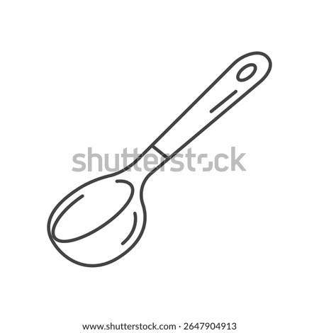 Measuring spoon outline icon. Doodle illustration, vector