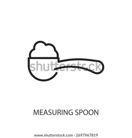 Measuring spoon thin line icons. Original vector illustration.