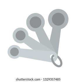 Measuring spoons flat icon.You can be used measuring spoons icon for several purposes like: websites, UI, UX, print templates, presentation templates, promotional materials, web and mobile phone apps