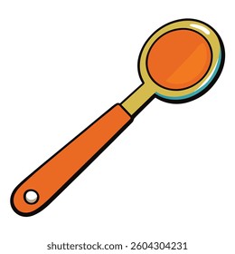 Measuring spoons flat illutration white background