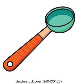 Measuring spoons flat illutration white background