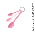 measuring spoons flat style illustration