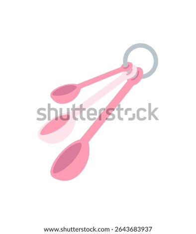 measuring spoons flat style illustration