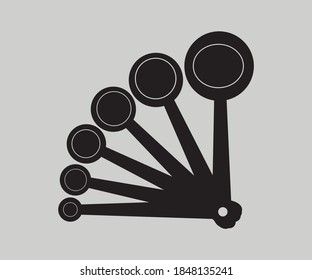 measuring spoons icon design. Symbol of cooking utensils. measuring spoons vector illustration symbol icon clipart on white isolated background.