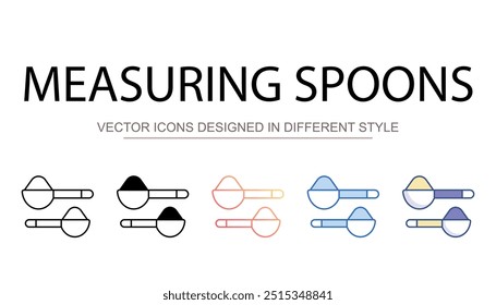 Measuring Spoons icon design with white background stock illustration