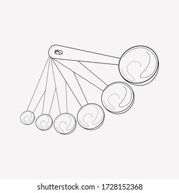 Measuring spoons icon line element. Vector illustration of measuring spoons icon line isolated on clean background for your web mobile app logo design.