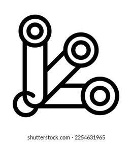 measuring spoons line icon illustration vector graphic