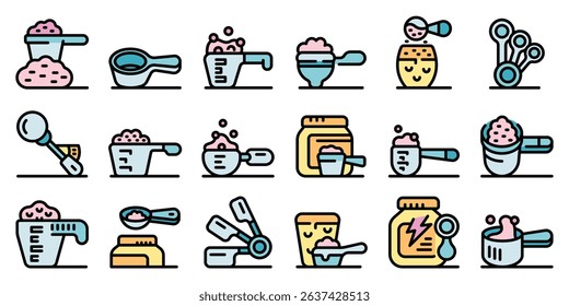 Measuring spoons and scoops ensuring accurate protein powder servings for optimal nutrition and fitness gains