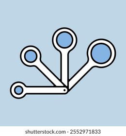 Measuring spoons vector icon. Kitchen appliance. Graph symbol for cooking web site design, logo, app, UI