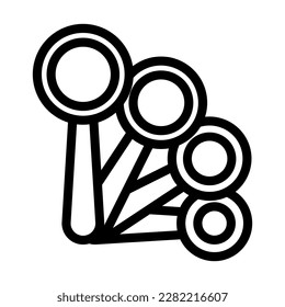 Measuring Spoons Vector Line Icon Design