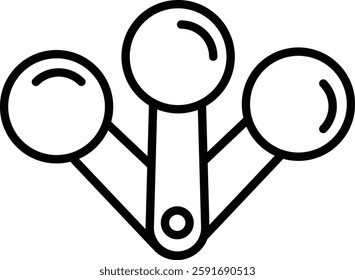 Measuring Spoons Vector Line Icon Design