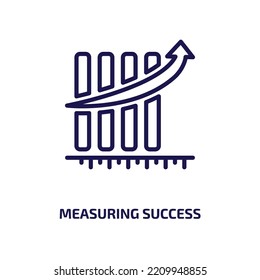 Measuring Success Icon From Business Collection. Thin Linear Measuring Success, Business, Success Outline Icon Isolated On White Background. Line Vector Measuring Success Sign, Symbol For Web And 