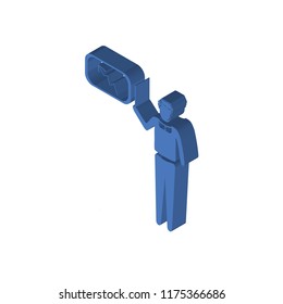 Measuring Success isometric left top view 3D icon