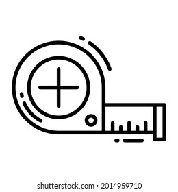 measuring tap trendy icon, line style isolated on white background. Symbol for your web site design, logo, app, UI.