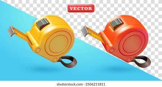 Measuring tape, 3d vector. Suitable for construction, industry and design elements