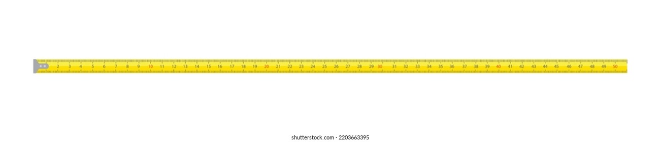 Measuring tape 50 cm isolated on white background. Vector illustration