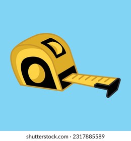 Ilustración vectorial de icono de caricatura de cinta de medición
