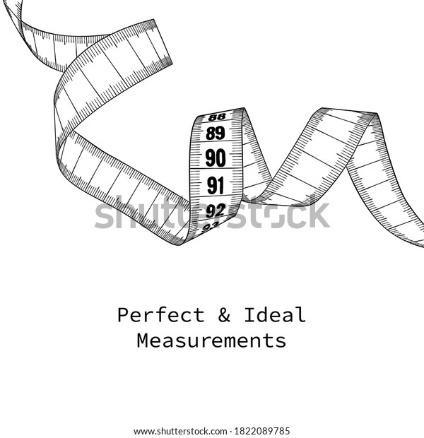 Measuring Tape Concept Illustration Body Ideals Stock Vector (Royalty ...