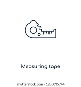 Measuring tape concept line icon. Linear Measuring tape concept outline symbol design. This simple element illustration can be used for web and mobile UI/UX.
