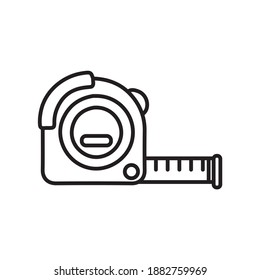Icono de línea de herramientas de hardware de construcción de cinta