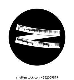 measuring tape diet icon image vector illustration design