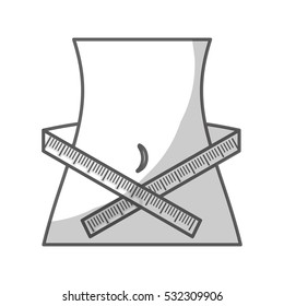 measuring tape diet icon image vector illustration design 
