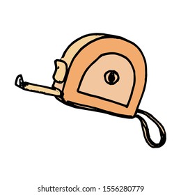 Measuring Tape Doodle Icon Vector