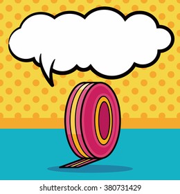 Measuring tape doodle, speech bubble