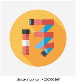 measuring tape flat icon with long shadow,eps10
