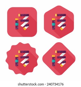 measuring tape flat icon with long shadow,eps10