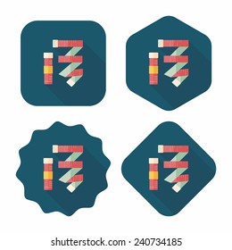 measuring tape flat icon with long shadow,eps10