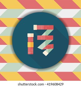 measuring tape flat icon with long shadow,eps10
