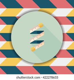 measuring tape flat icon with long shadow,eps10