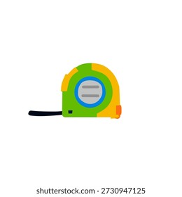 Cinta métrica en estilo plano para tareas de medición de construcción. Ideal para la construcción de Planes, guías de bricolaje y objetos visuales de taller.