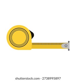 Measuring tape flat vector illustration isolated on white background