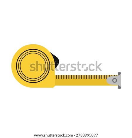 Measuring tape flat vector illustration isolated on white background
