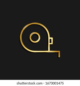 indicador de oro de cinta. Ilustración vectorial de fondo oscuro dorado