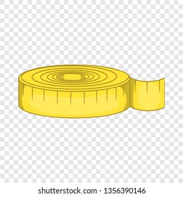 Measuring tape i icon in cartoon style isolated on background for any web design 