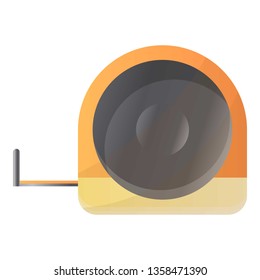 Measuring tape icon. Cartoon of measuring tape vector icon for web design isolated on white background