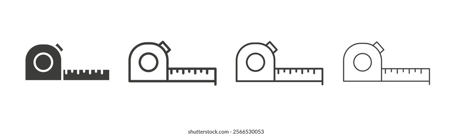 Measuring tape icon collection for website design, app, UI design.