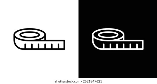 Maßband Symbol Konzept Strich auf weißem Hintergrund