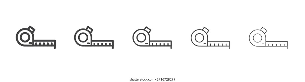 Medindo o design do ícone da fita, logotipo, aplicativo, UI. Ilustração vetorial, EPS