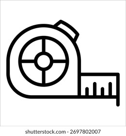 Elemento de icono de cinta métrica para diseño