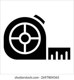 Elemento de icono de cinta métrica para diseño