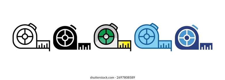 Elemento de icono de cinta métrica para diseño