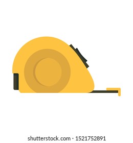 Measuring tape icon. Flat illustration of measuring tape vector icon for web design