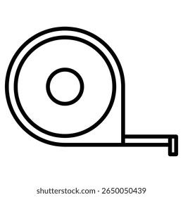 ícone fita métrica fino delinear arte logotipo