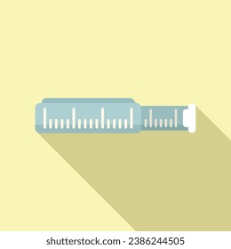 Measuring tape icon flat vector. Clothes meter. Craft decorative