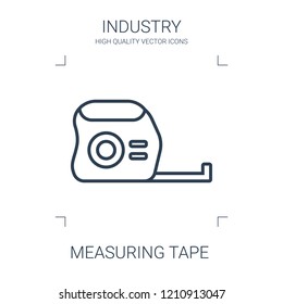 measuring tape icon. high quality line measuring tape icon on white background. from industry collection flat trendy vector measuring tape symbol. use for web and mobile