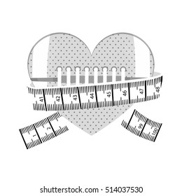 measuring tape and icon image 